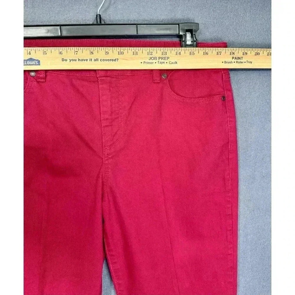 Talbots Heritage Jeans Size 14/32 Red Pink Slim Ankle Stretch Chino Mid Rise - Picture 7 of 11